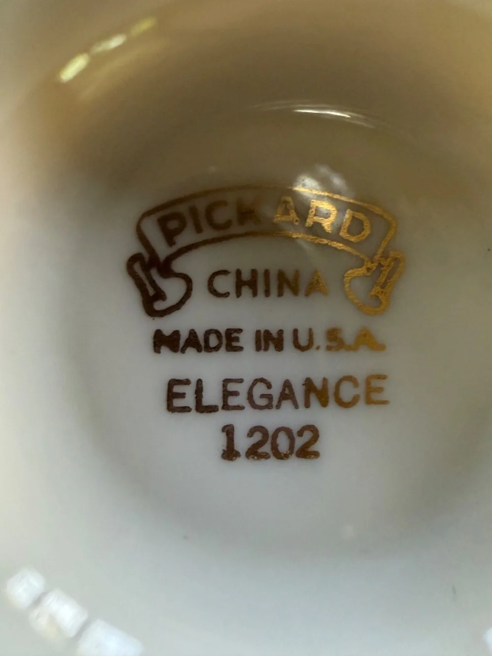 Pickard China 'Elegance 1202' Tea Cup and Saucer from 1976